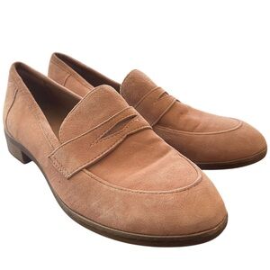 Clark's Collection Trish Dusty Rose Suede Loafer Shoes Light Academia Size 8.5